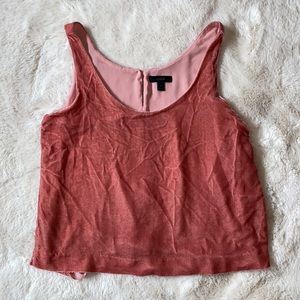 Velvet style crop sleeveless top